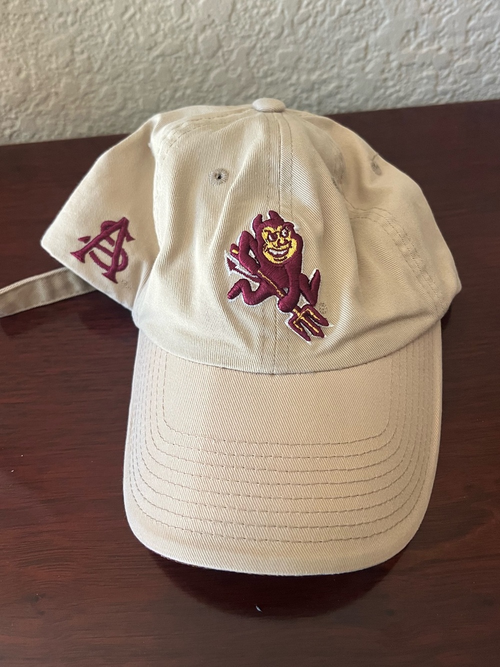 Starter Arizona State University ASU Sun Devils‎ Pitchfork Beige Cap Dad Hat